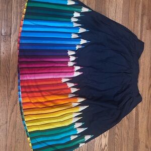 Multicolor A-Line Skirt with Pencil Design
